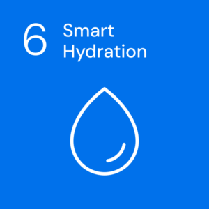 Icon of a drop of water for Goal 6, representing Smart Hydration