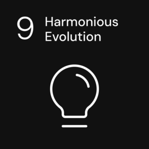 Icon of a light bulb for Goal 9, Harmonious Evolution