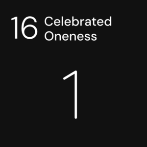 Icon of a number 1 for Goal 16, representing Celebrated Oneness