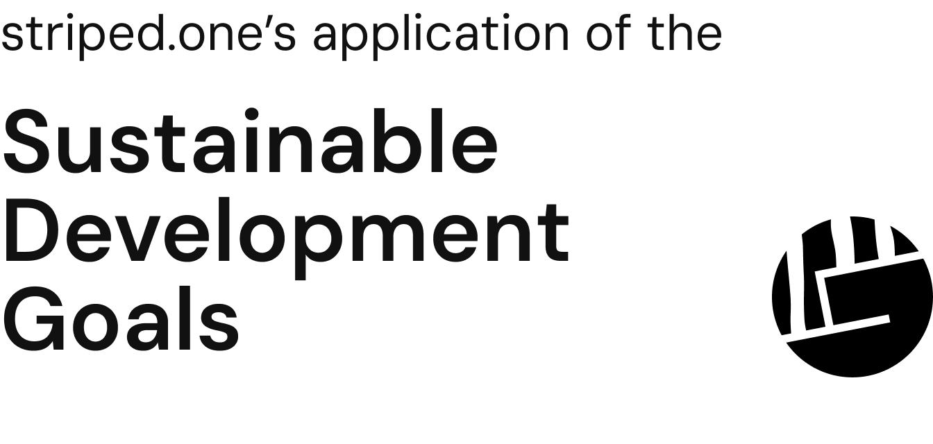 Title for striped.one’s application of the Sustainable Development Goals